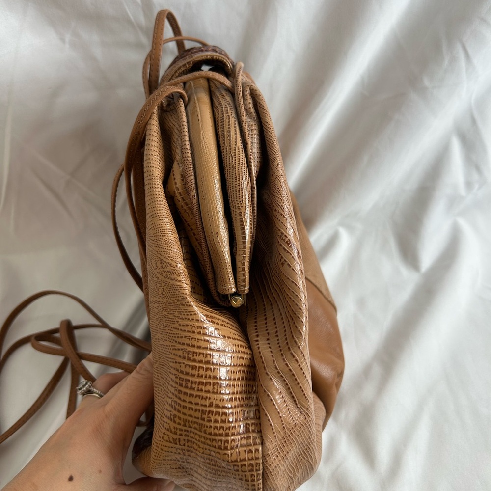 Vintage Sharif Drawstring Leather Patchwork Boho … - image 6